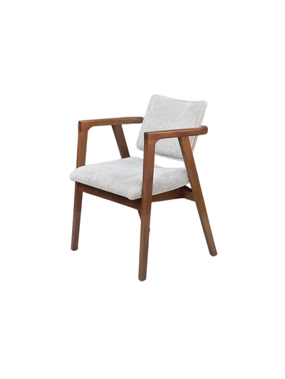 Orchi Doğal Ahşap Döşemeli Ceviz Kolçaklı Sandalye El İşçiliği Bohem İskandinav Tasarım