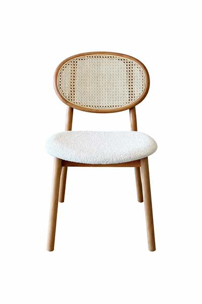 Violet Natural Ahşap Hazeranlı Kayın Sandalye Detaylı İşçilik Modern Şık Tasarım (4 Adet)