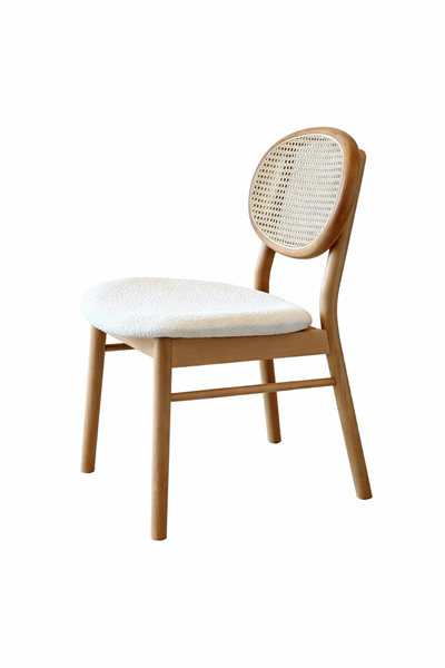 Violet Natural Ahşap Hazeranlı Kayın Sandalye Detaylı İşçilik Modern Şık Tasarım 