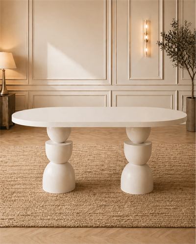 Vionra Oval Ahşap Yemek Masası