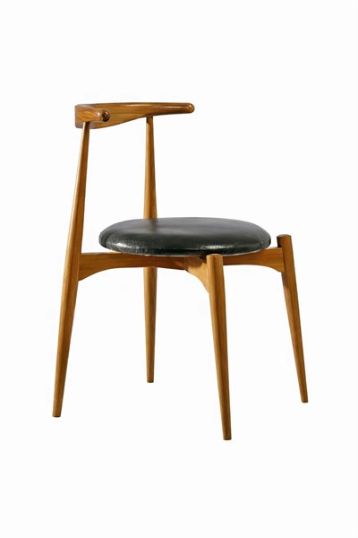 Virezza Doğal Ahşap Yemek Masası Takımı 4 Kişilik Silindir Ayak Modern Tasarım | Alberohome
