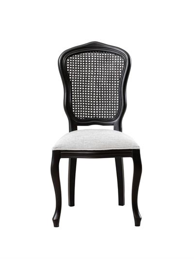 Volda Doğal Ahşap Kayın Siyah Renk Hazeranlı Sandalye Detaylı İşçilik Modern Şık Tasarım