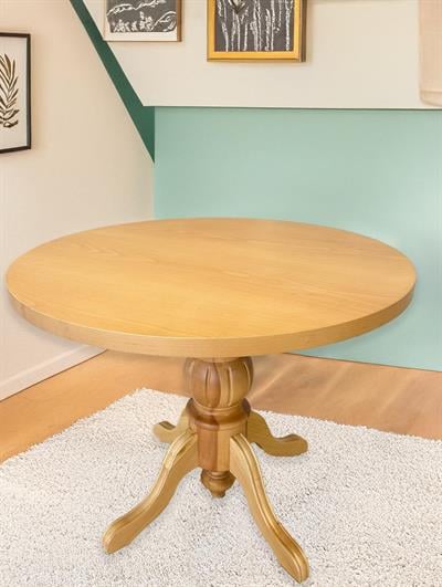 Yade Naturel Yuvarlak Masa Takımı 110x110 Cm - 4 Naturel Sandalyeli İskandinav Şık Tasarım