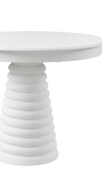 Yuvarlak Açılır Beyaz Ahşap Masa 100x100 - Bohem & İskandinav Tarz