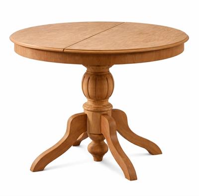 Yuvarlak Açılır Masa | Doğal Ahşap Yuvarlak Açılır Yemek Masası 100×100 – 100×138