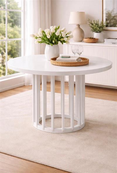 Yuvarlak Masa 100 cm | Salon ve Yemek Odası İçin Ahşap Masa