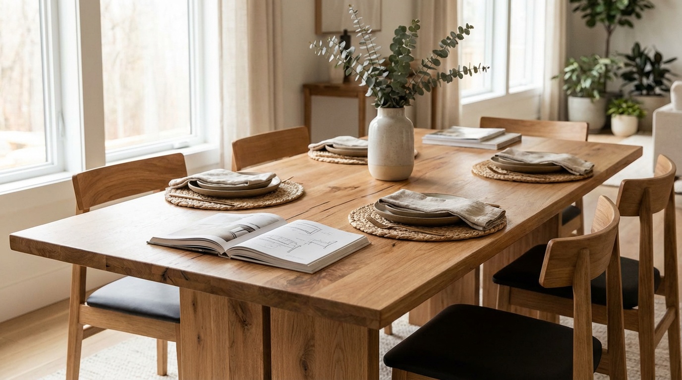 Ahşap Masa,Dekorasyon,Ev Tasarımı