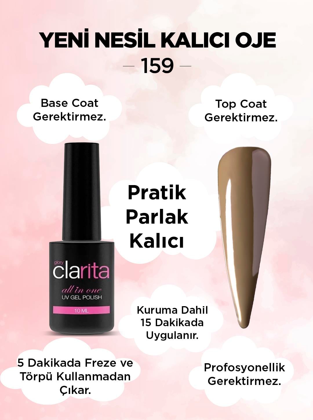 All in One Yeni Nesil Kalıcı Oje Uv Gel Polish 159