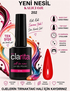 All in One Yeni Nesil Kalıcı Oje Uv Gel Polish 202