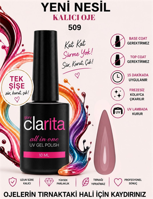All in One Yeni Nesil Kalıcı Oje Uv Gel Polish 509