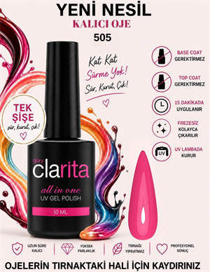All in One Yeni Nesil Kalıcı Oje Uv Gel Polish 505