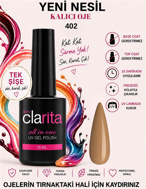 All in One Yeni Nesil Kalıcı Oje Uv Gel Polish 402