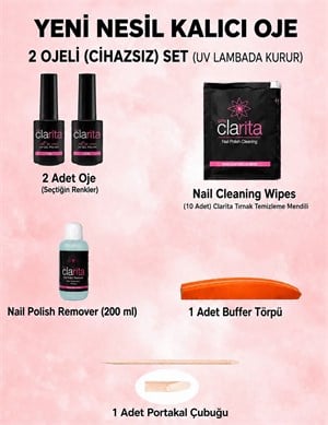 Yeni Nesil Kalıcı Oje 2 Ojeli Set (Cihazsız)