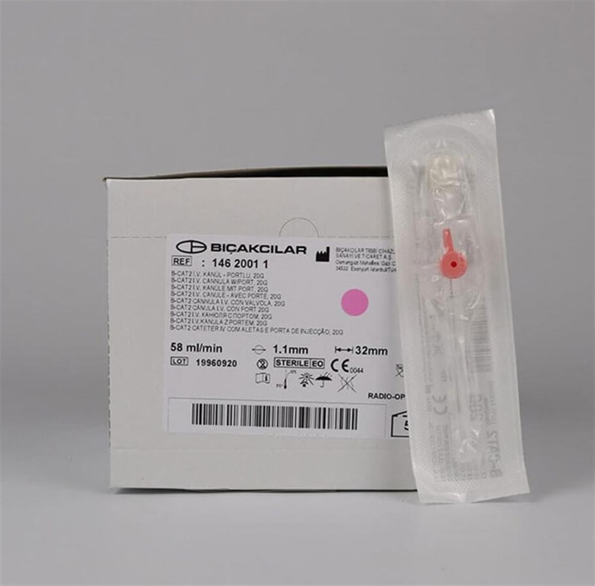 Branül Pembe 20G 50'Li Paket