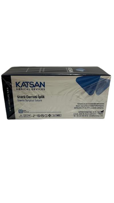 Katsan Alcalactone PGCL Steril Cerrrahi Emilebilir İplik 3/0 20mm 3/8 Keskin 75 cm 12'li 