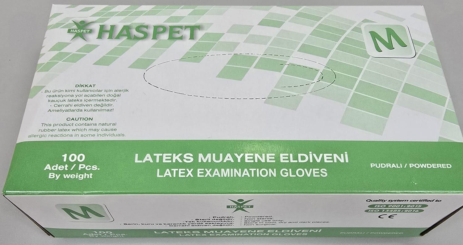 HASPET LATEKS MUAYENE ELDİVENİ L BEDEN 100'LÜ