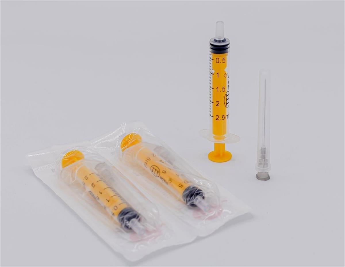 Tek Kullanımlık Steril 2 ml 3P - 21G - 0.8x38mm - İğneli Şırınga 300'Lü