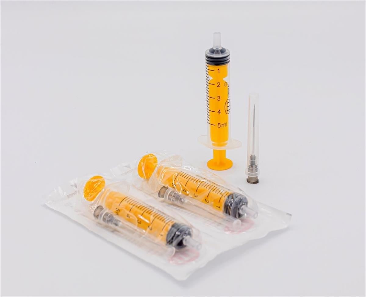Tek Kullanımlık Steril 5 ml 3P - 21G - 0.8x16mm - İğneli Şırınga 200'Lü