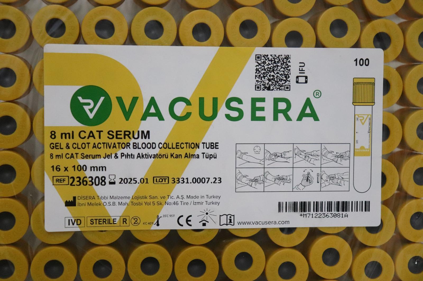 Vacusera 8 Ml Jelli Serum Tüpü 16X100 Mm 100'Lü