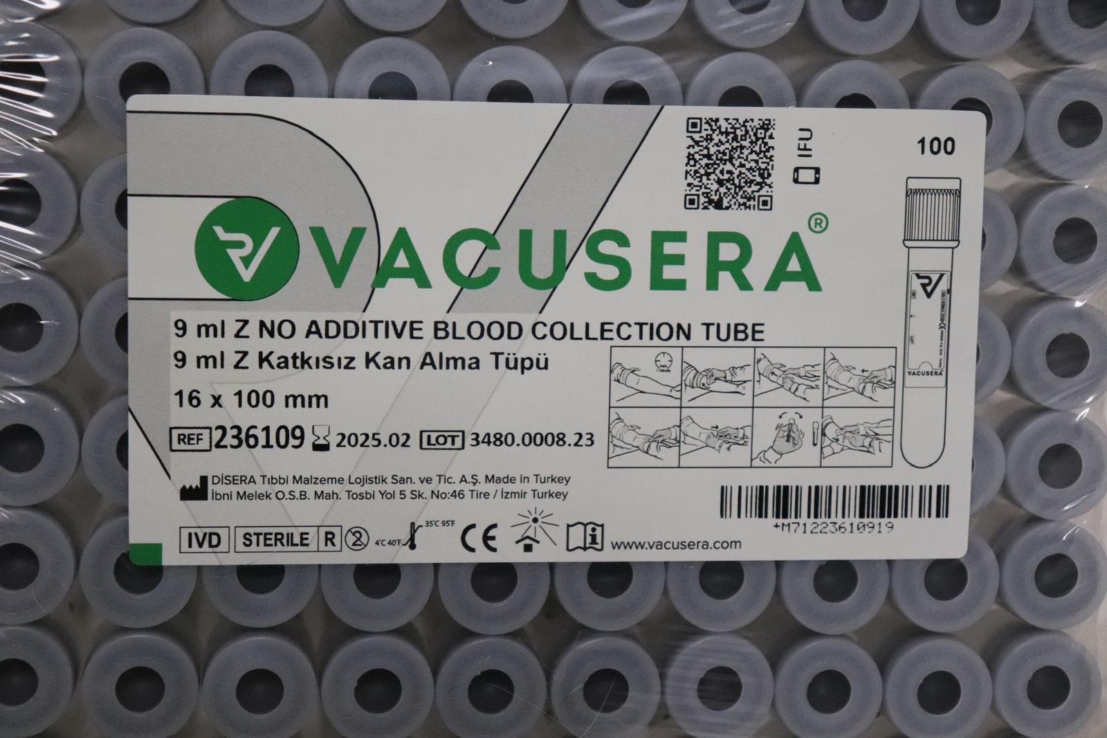Vacusera 9 Ml Katkısız Tüp 16X100 Mm