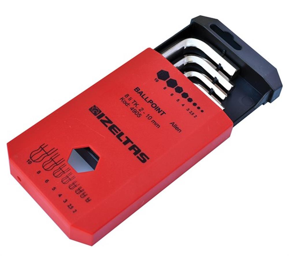 İZELTAŞ 4905 8 PARÇA YUVARLAK BAŞLI ALLEN ANAHTAR TAKIMI