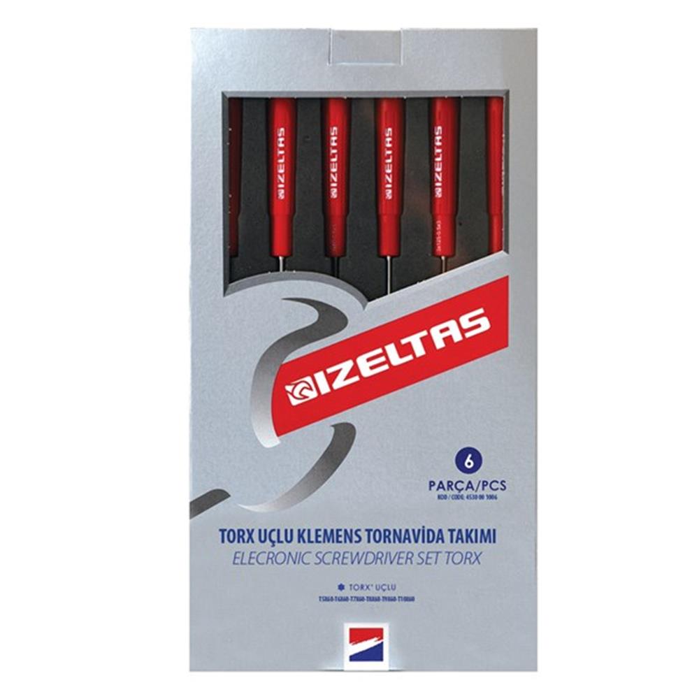 İZELTAŞ ELEKTRONİKÇİ TİP KLEMENS TORX TORNAVİDA SETİ 6 PARÇA