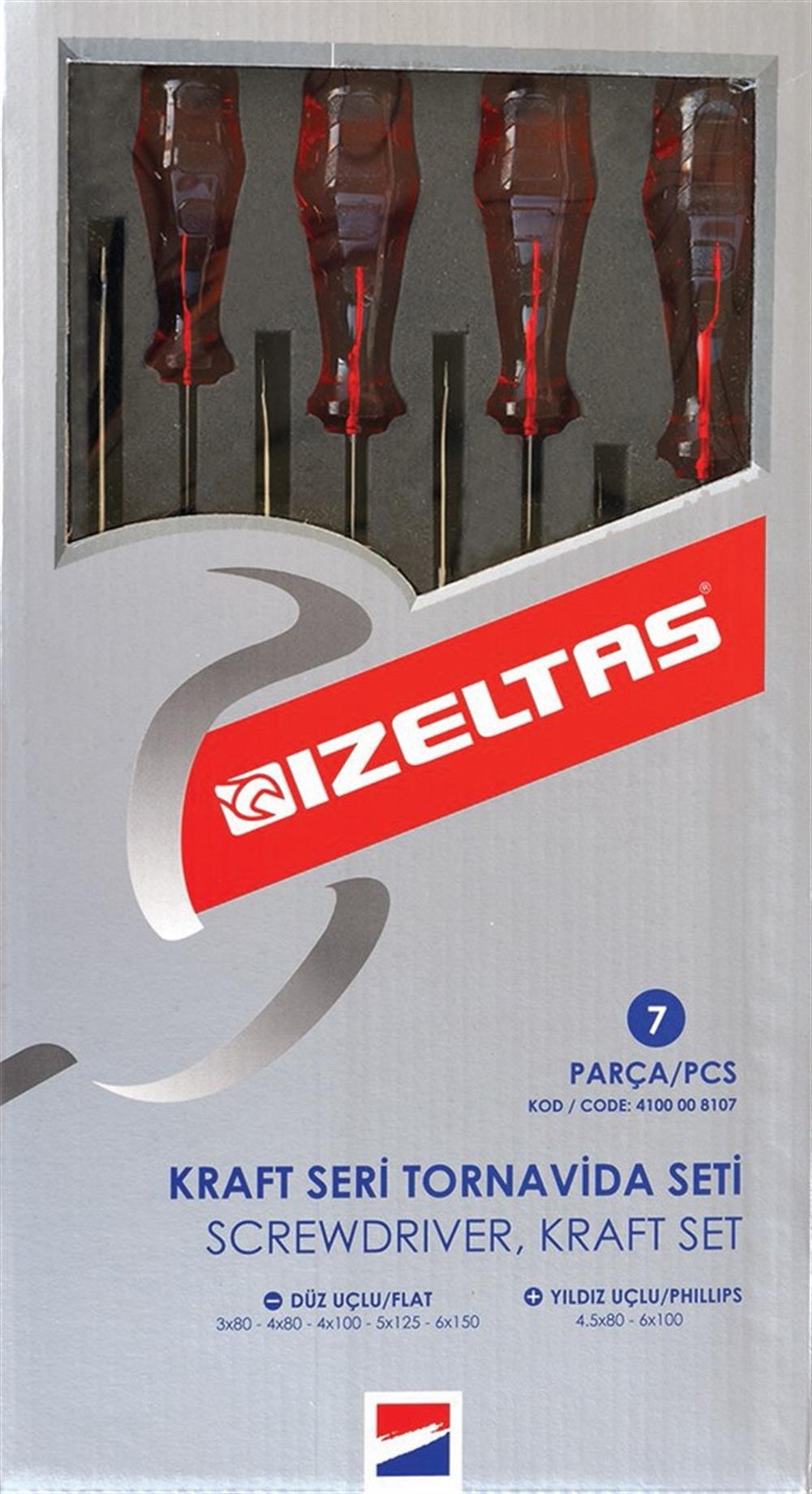 İZELTAŞ KRAFT SERİ TORNAVİDA SETİ 7 PARÇA