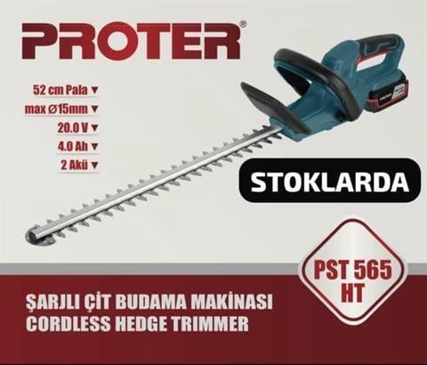 PROTER PST 565 HT ŞARJLI ÇİT BUDAMA MAKİNESİ