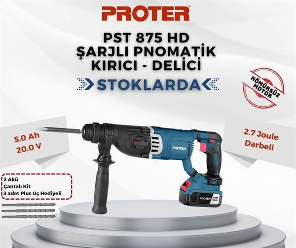 PROTER PST 875 HD 5.0 AH KÖMÜRSÜZ ŞARJLI KIRICI DELİCİ