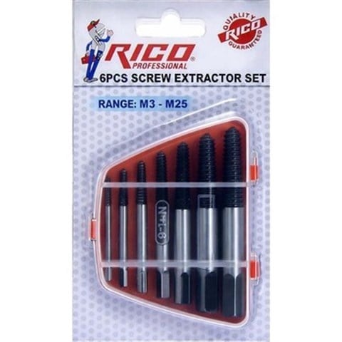 RİCO RC3216 TERS KLAVUZ VİDA CİVATA SÖKME SETİ TAKIMI 6 PARÇA