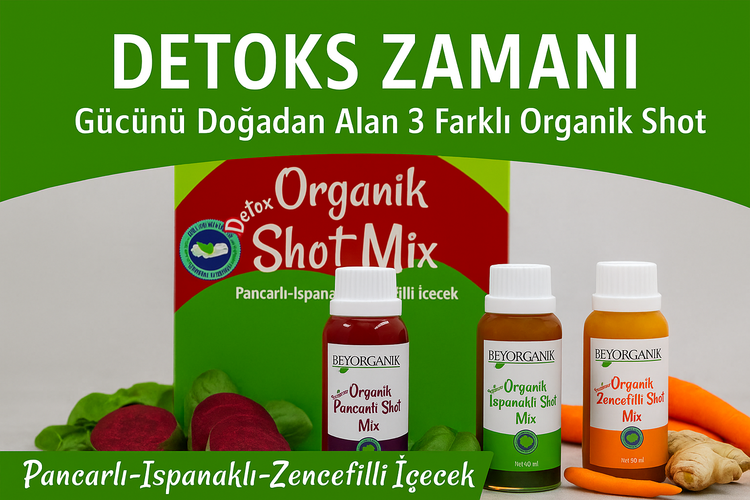 DETOKS ZAMANI: Gücünü Doğadan Alan 3 Farklı Organik Shot