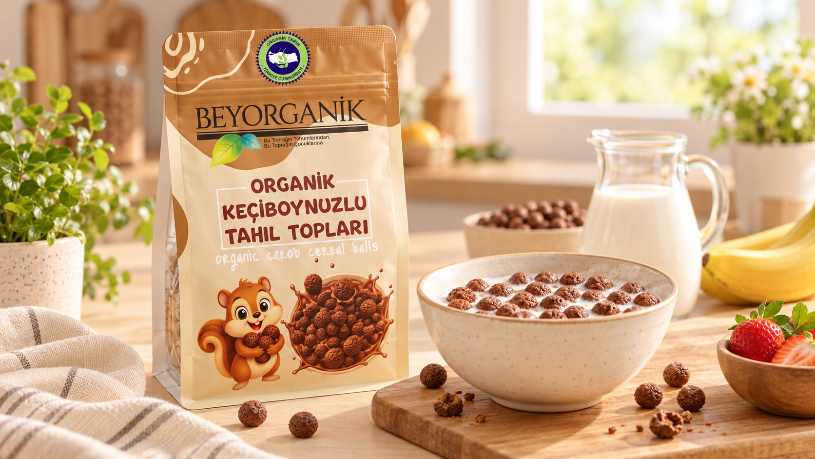 Organik Keçiboynuzlu Tahıl Topları
