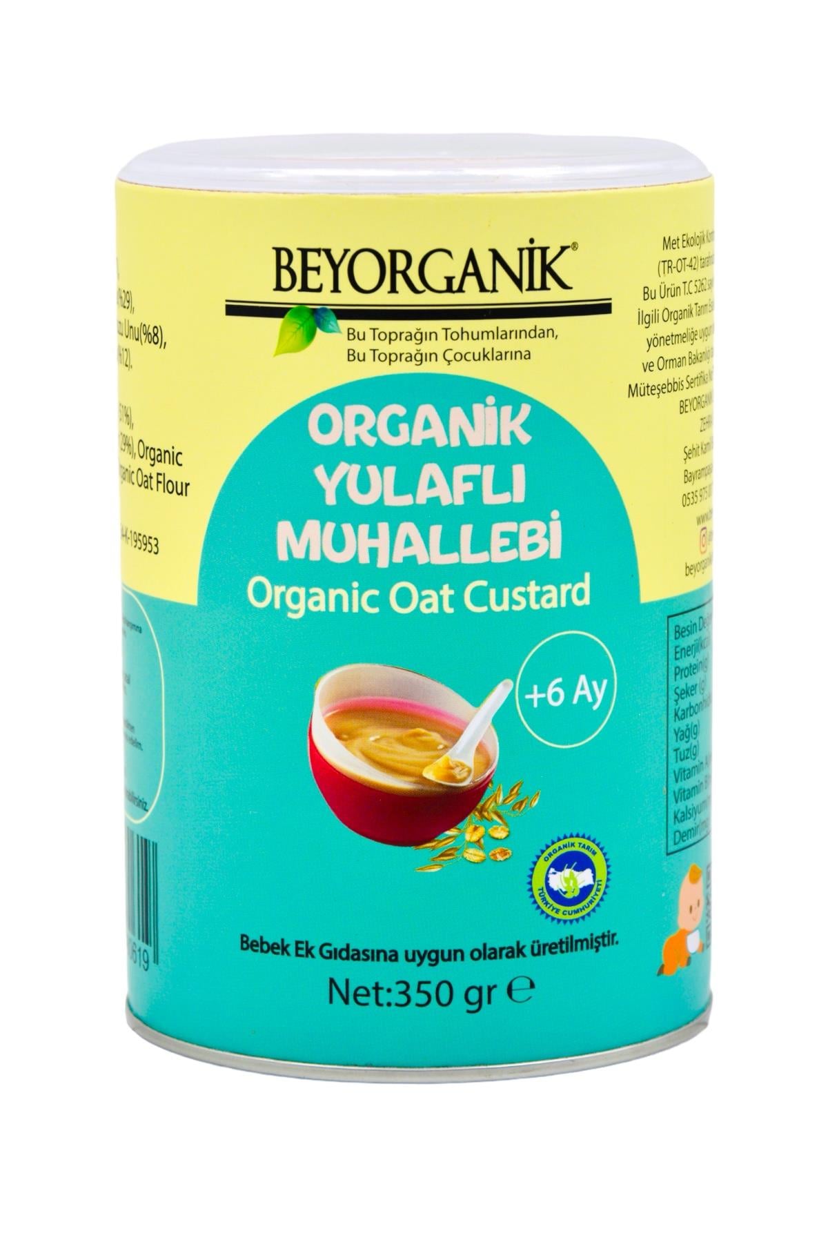 Bebek Ek Gıdası Organik Yulaflı Muhallebi 250gr +6ay