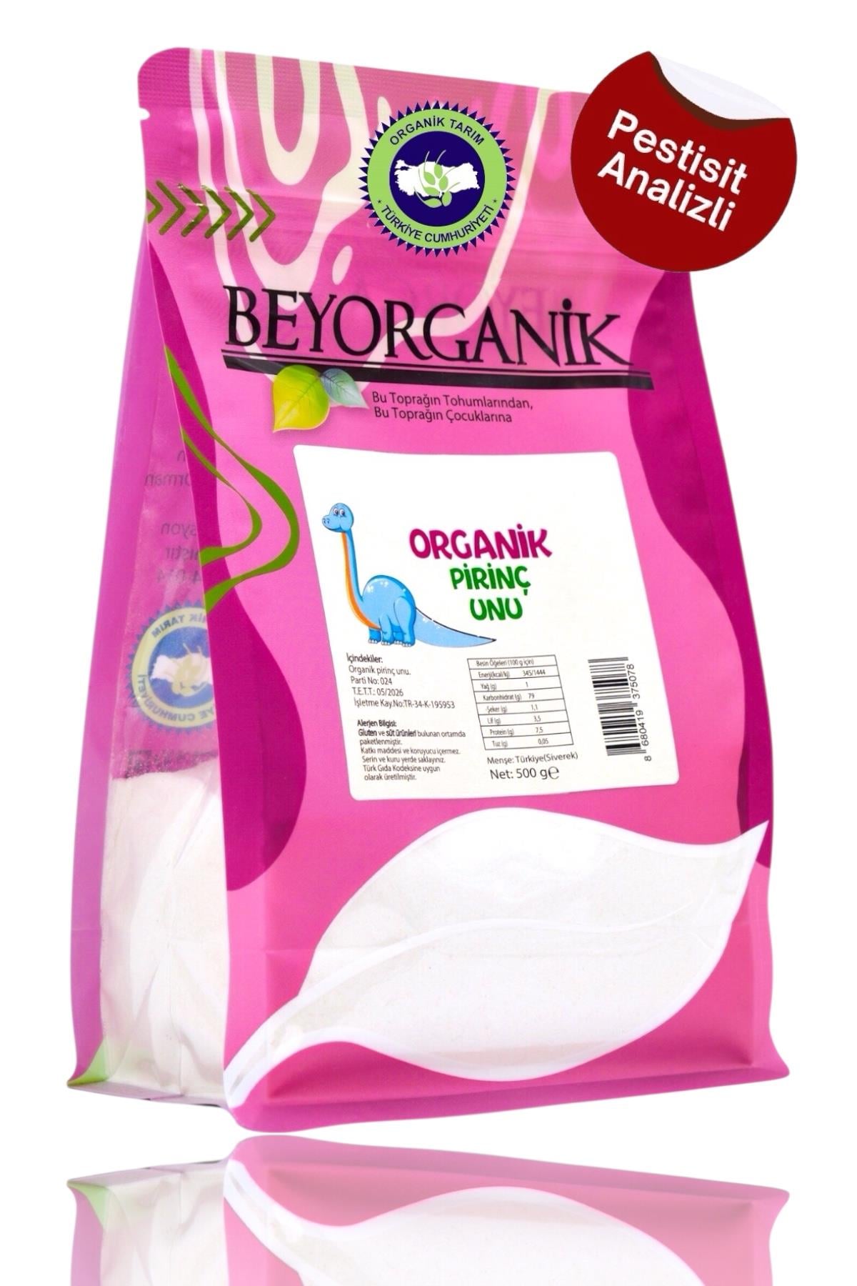 Organik Bebek Pirinç Unu 500gr +6ay    (Pestisit ve Aflatoksin Analizli)