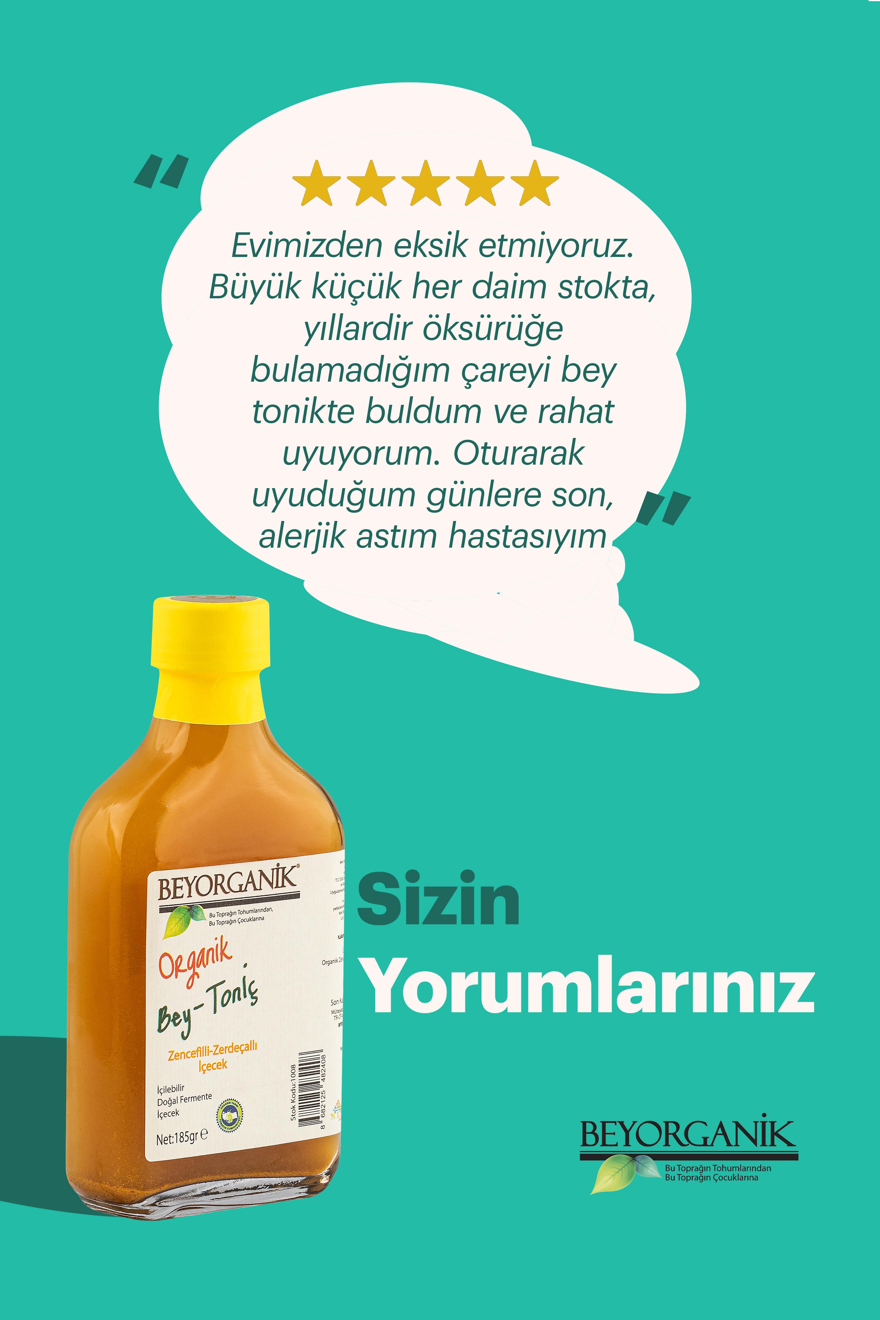 Organik Bey-Toniç Zencefilli Zerdeçallı İçecek (PESTİSİT VE AĞIR METAL ANALİZLİ)    