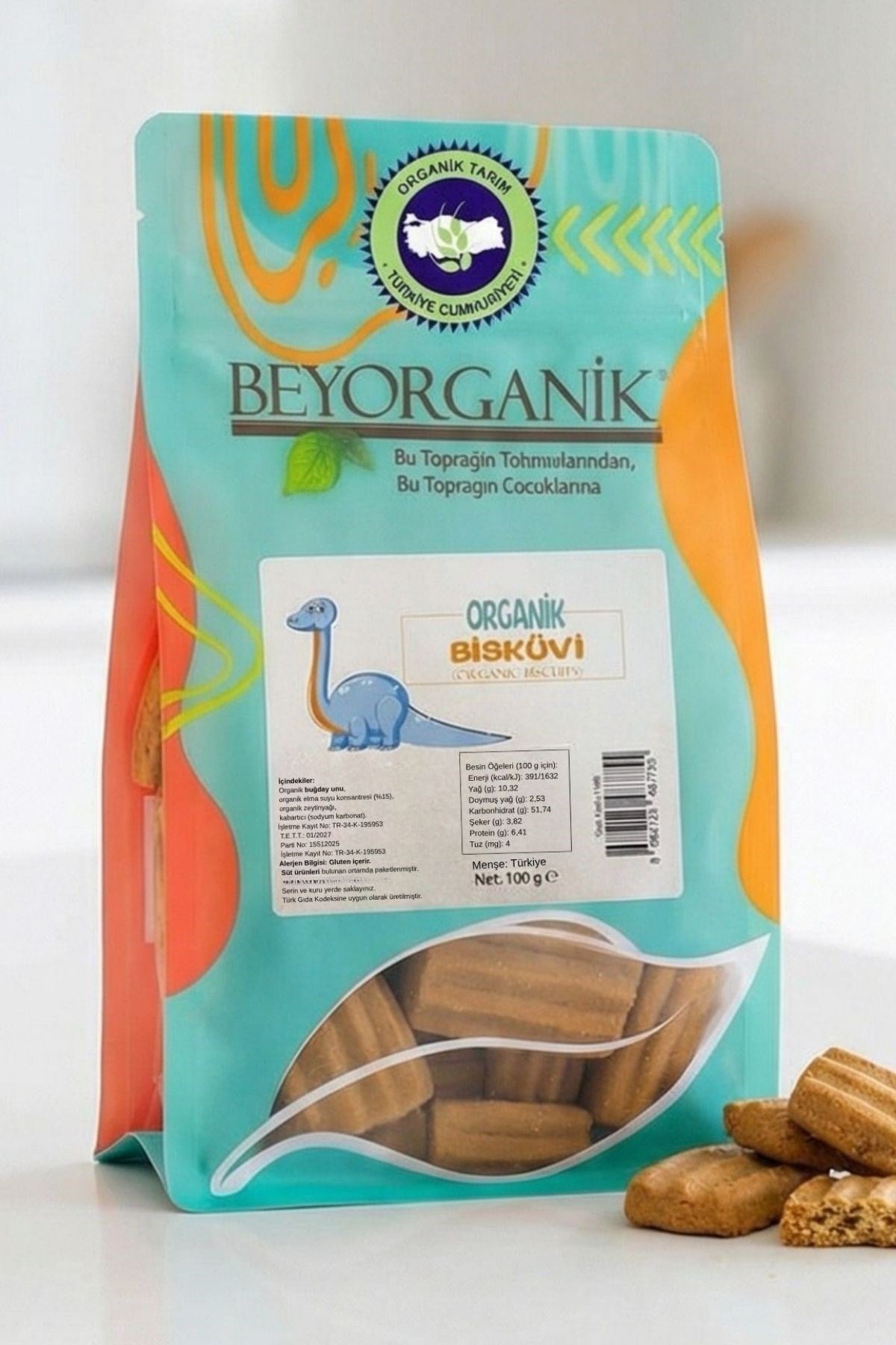 Organik Bisküvi 100gr +6ay (PESTİSİT ANALİZLİ)  