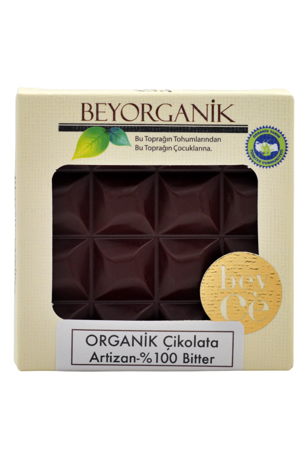 Organik Çikolata Artizan %100 Bitter 40gr