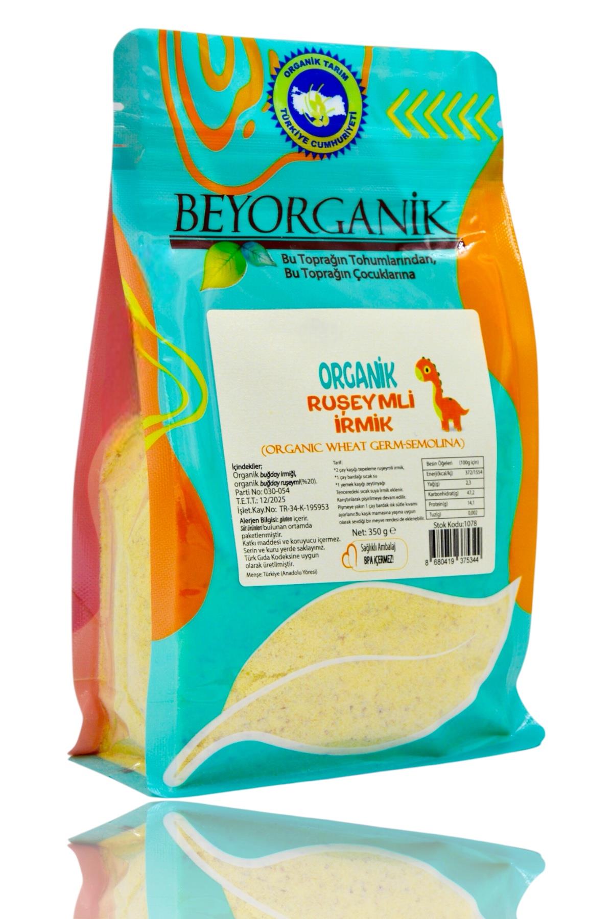 Organik İrmik Ruşeymli 350gr +8 ay