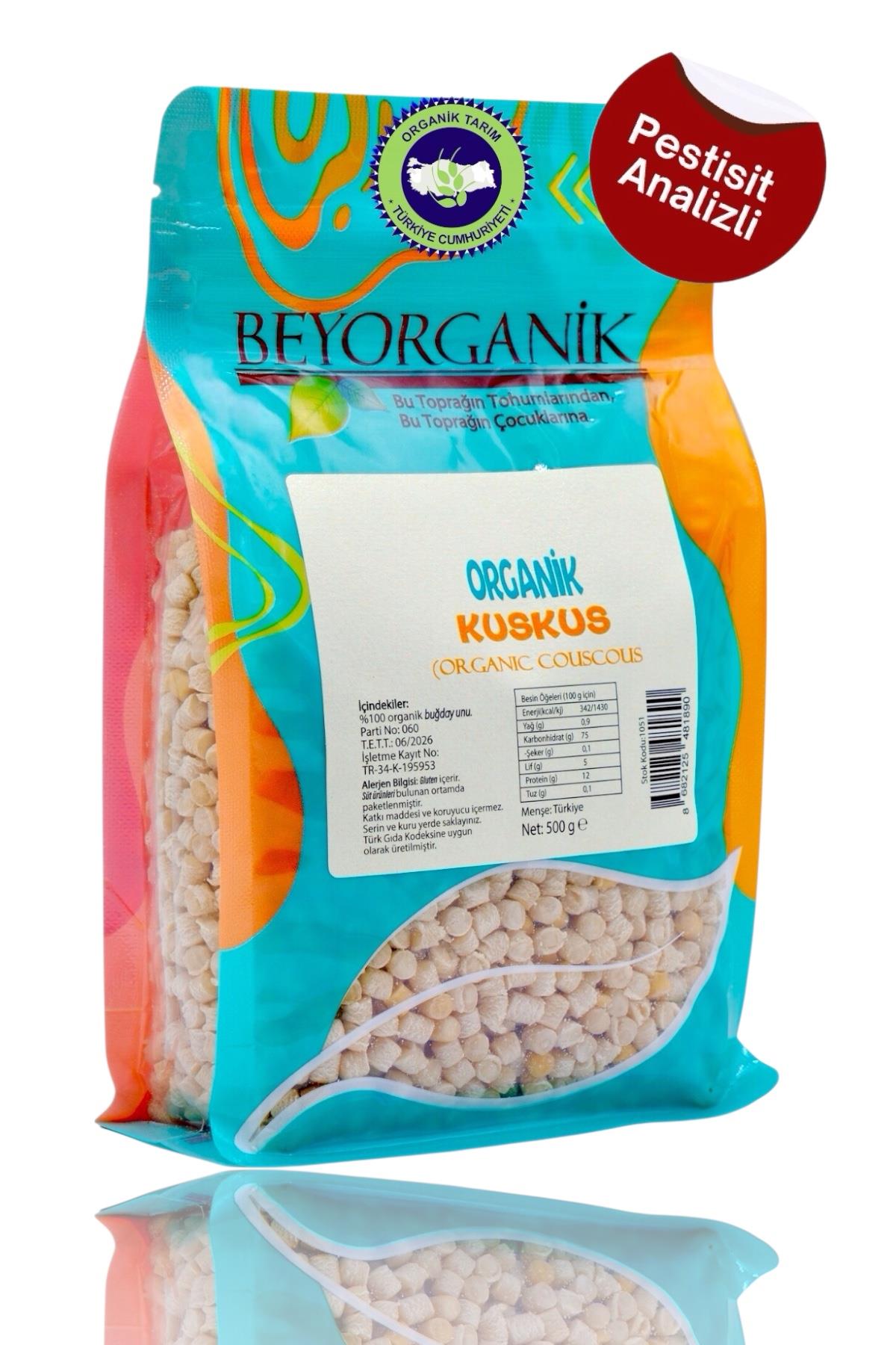 Organik Kuskus 500gr    (PESTİSİT VE AFLATOKSİN ANALİZLİ)