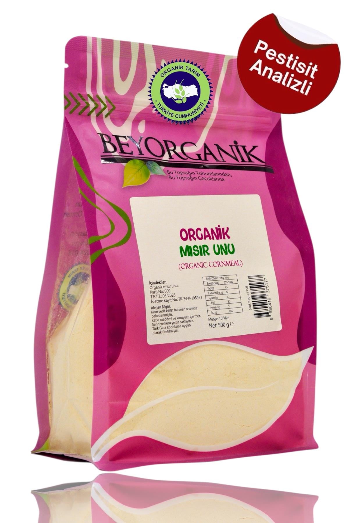 Organik Mısır Unu 500gr   (Pestisit ve Aflatoksin Analizli)