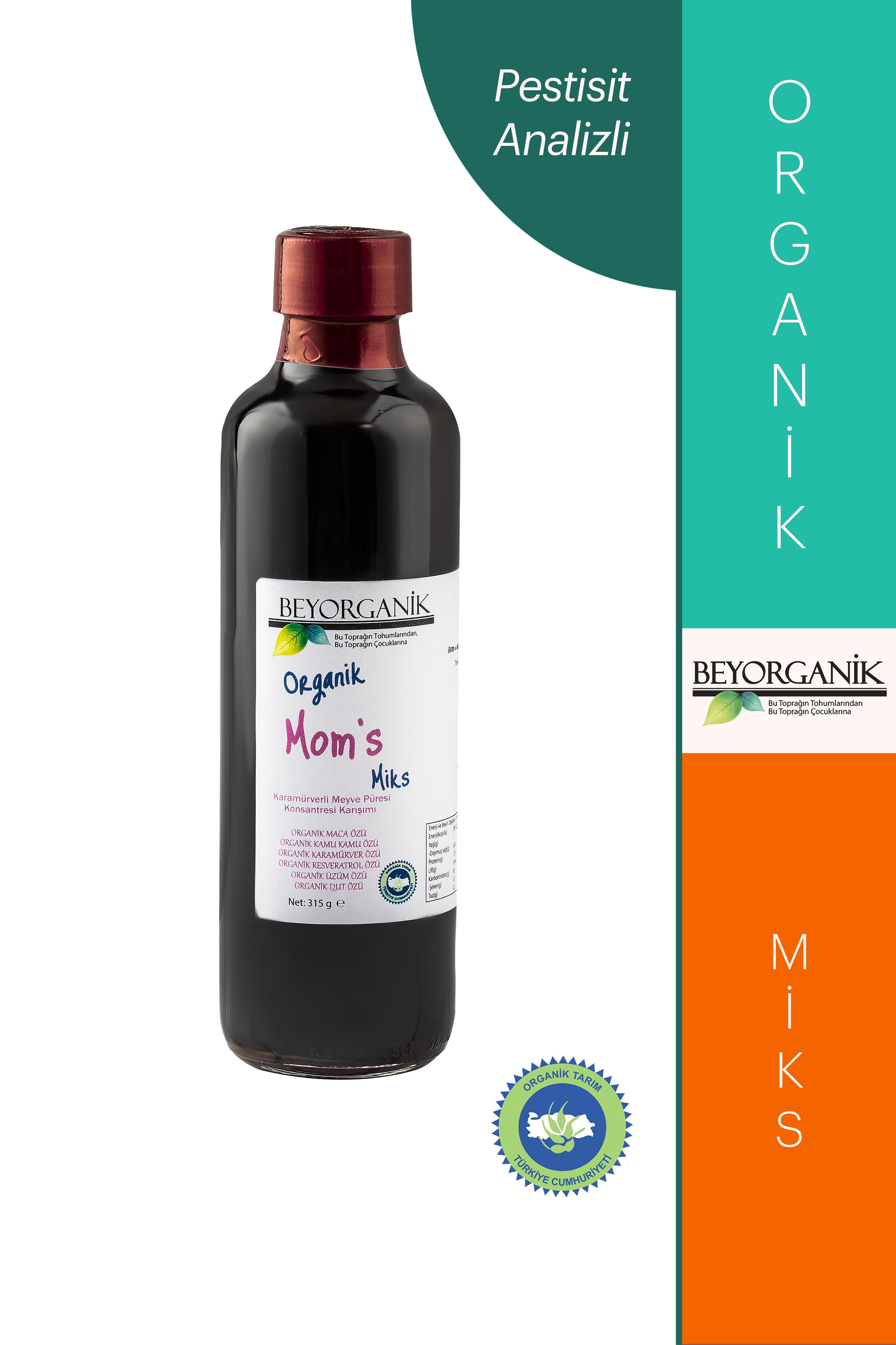 Organik MOM'S Mix 315gr   (PESTİSİT VE AĞIR METAL ANALİZLİ)