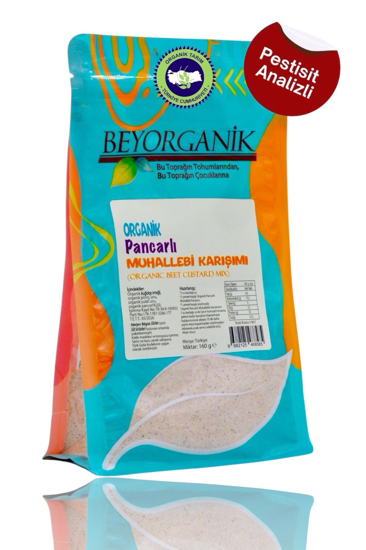Organik Pancarlı Muhallebi Karışımı 160gr +6 ay