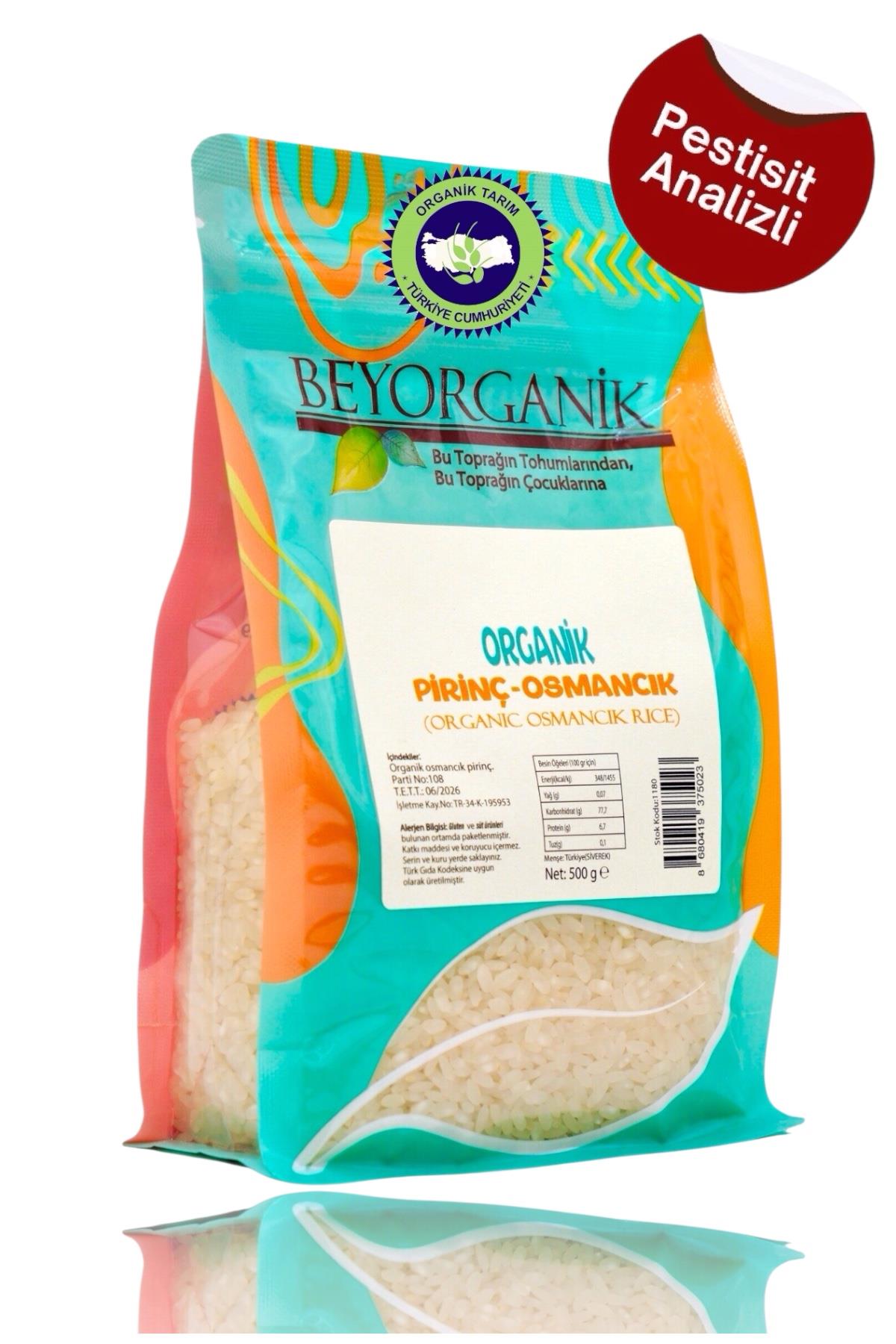 Organik Pirinç Osmancık 500gr  (Pestisit ve Aflatoksin Analizli) 
