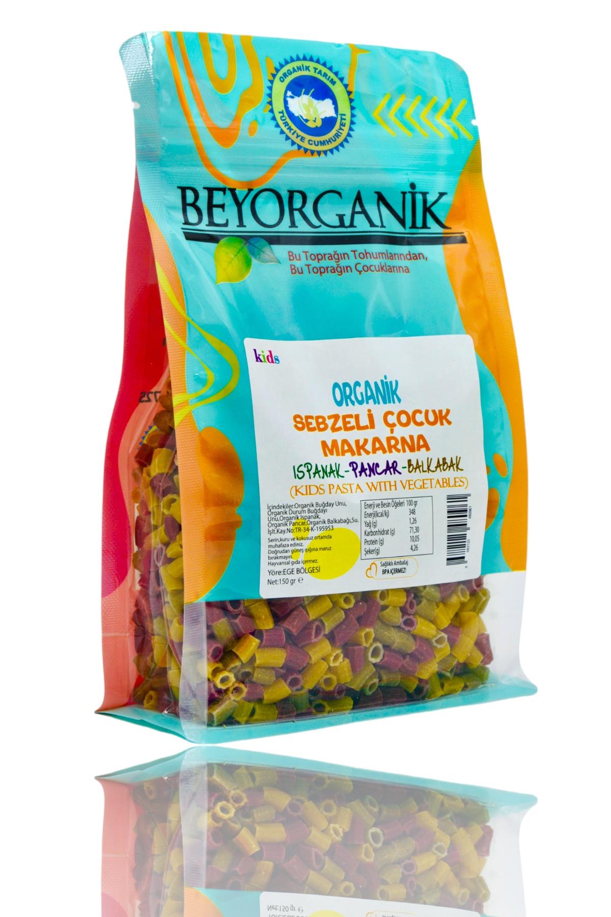 Organik Sebzeli Çocuk Makarna %35 Sebzeli  150gr +8ay   (PESTİSİT VE AFLATOKSİN ANALİZLİ)  