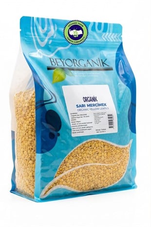  Organik Sarı mercimek 2,5 kg (PESTİSİT VE AFLATOKSİN ANALİZLİ)