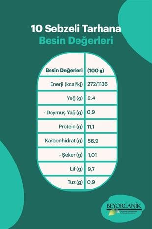 Organik 10 Sebzeli Tarhana 400gr (PESTİSİT VE AFLATOKSİN ANALİZLİ)