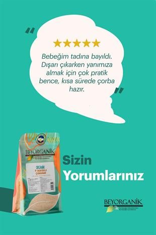 Organik 9 Sebzeli Çorbam 160gr (PESTİSİT VE AFLATOKSİN ANALİZLİ)
