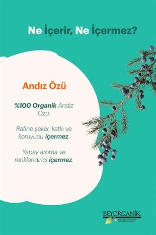 Organik Andız Özü 260gr Soğuk sıkım       (PESTİSİT VE AĞIR METAL ANALİZLİ)