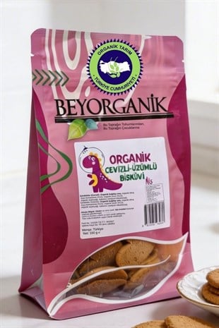 Organik Cevizli Üzümlü Bisküvi Miks 100gr