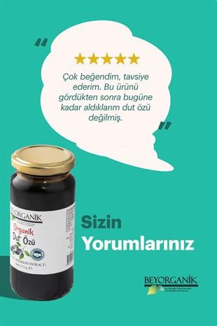 Organik Dut Özü 315gr   (PESTİSİT VE AĞIR METAL ANALİZLİ)   